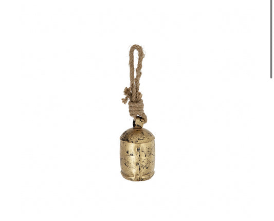 Hanging Iron Bell,Gold D3x5.5"