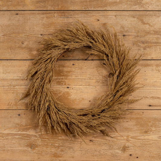 21" DARK GOLD WHEAT WREATH