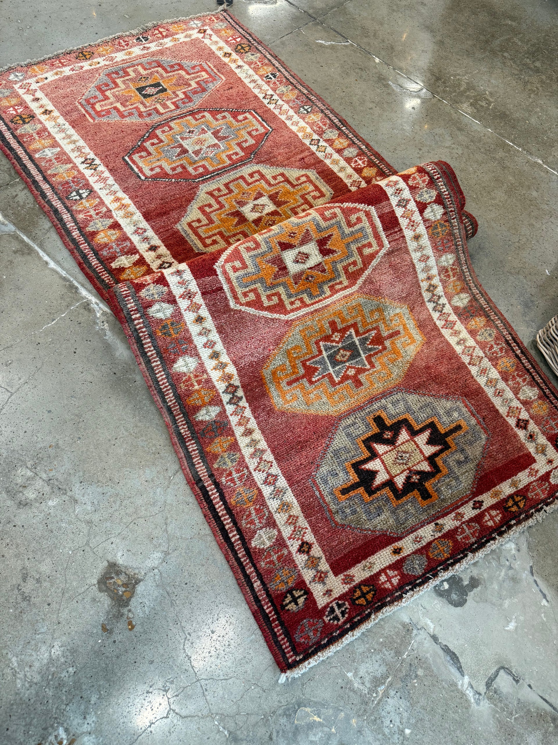 Colorful Vintage Turkish Runner 2