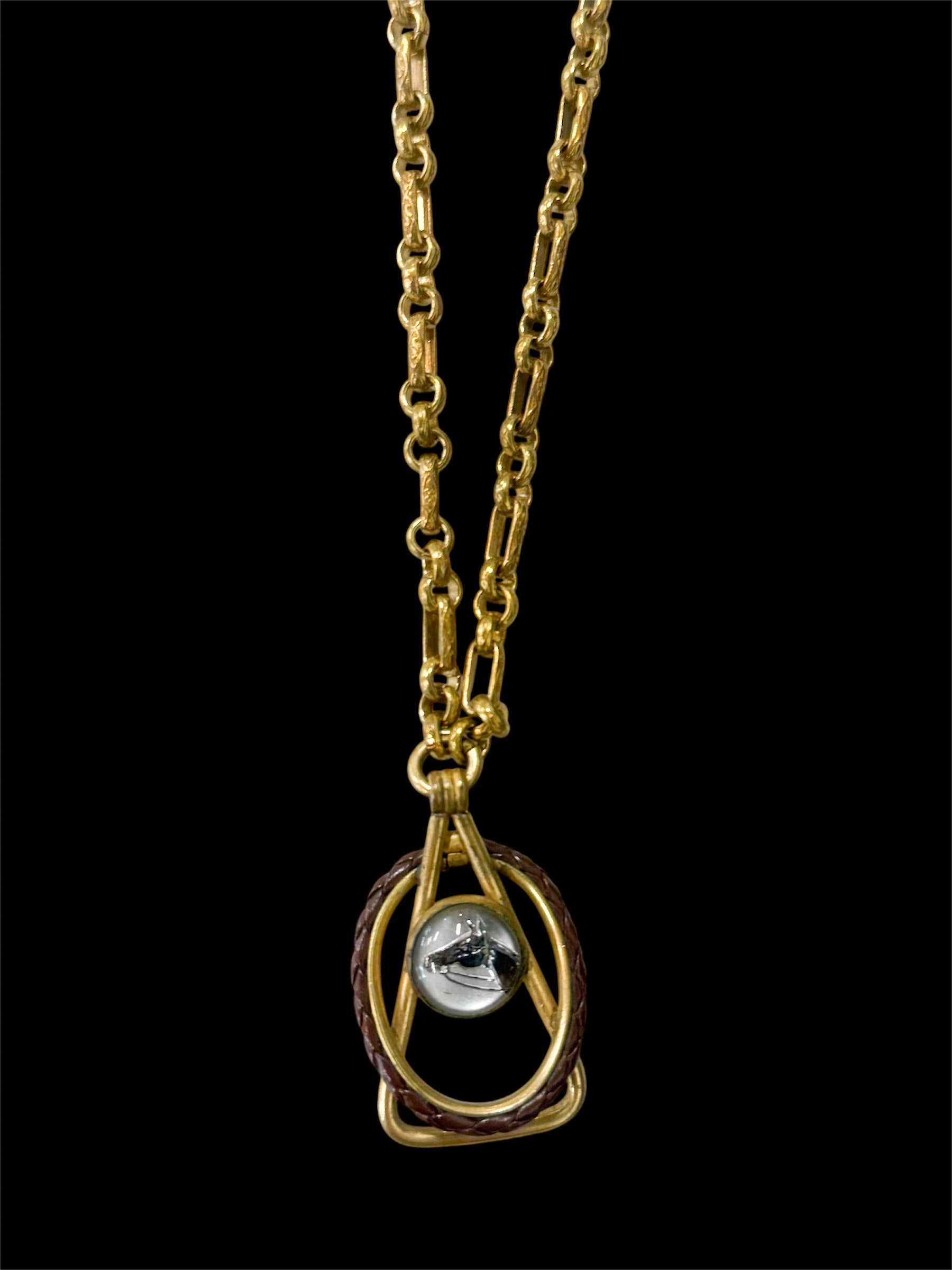 Vintage Horse Lasso Pendant Necklace
