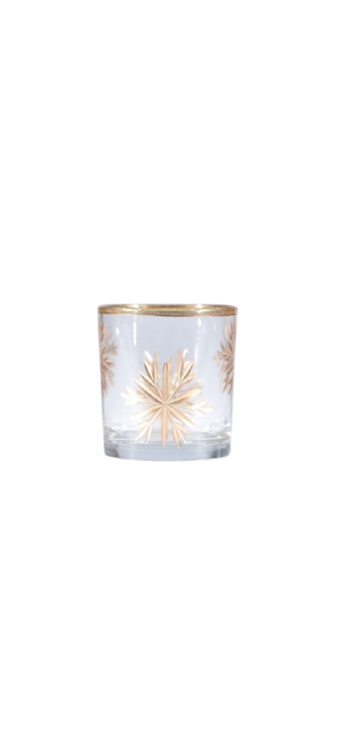Hand-Painted Etched Glass Tealight/Votive Holder with Design, 4 Styles