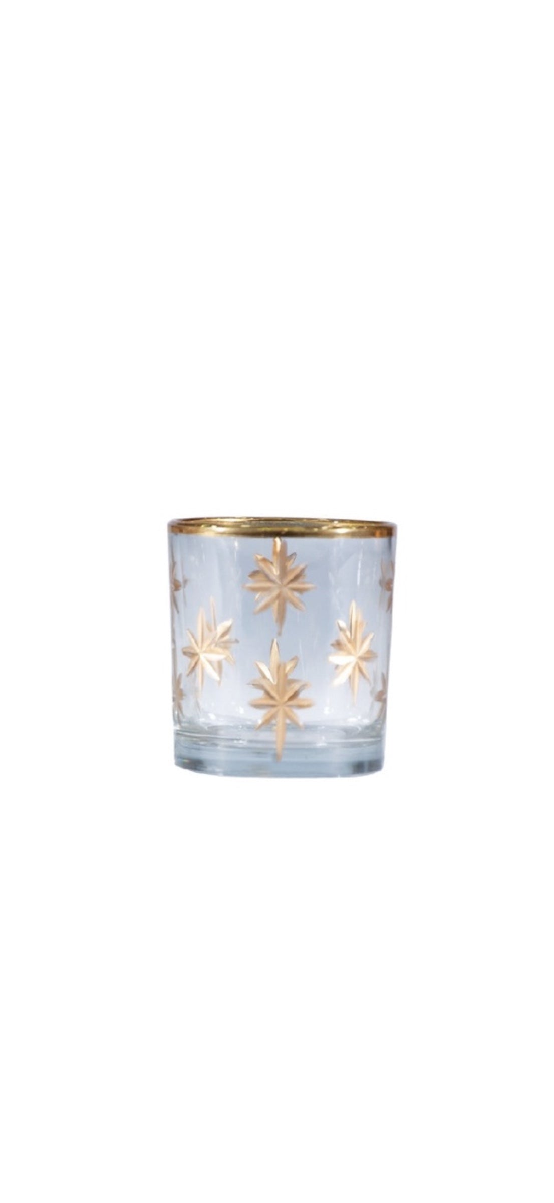 Hand-Painted Etched Glass Tealight/Votive Holder with Design, 4 Styles