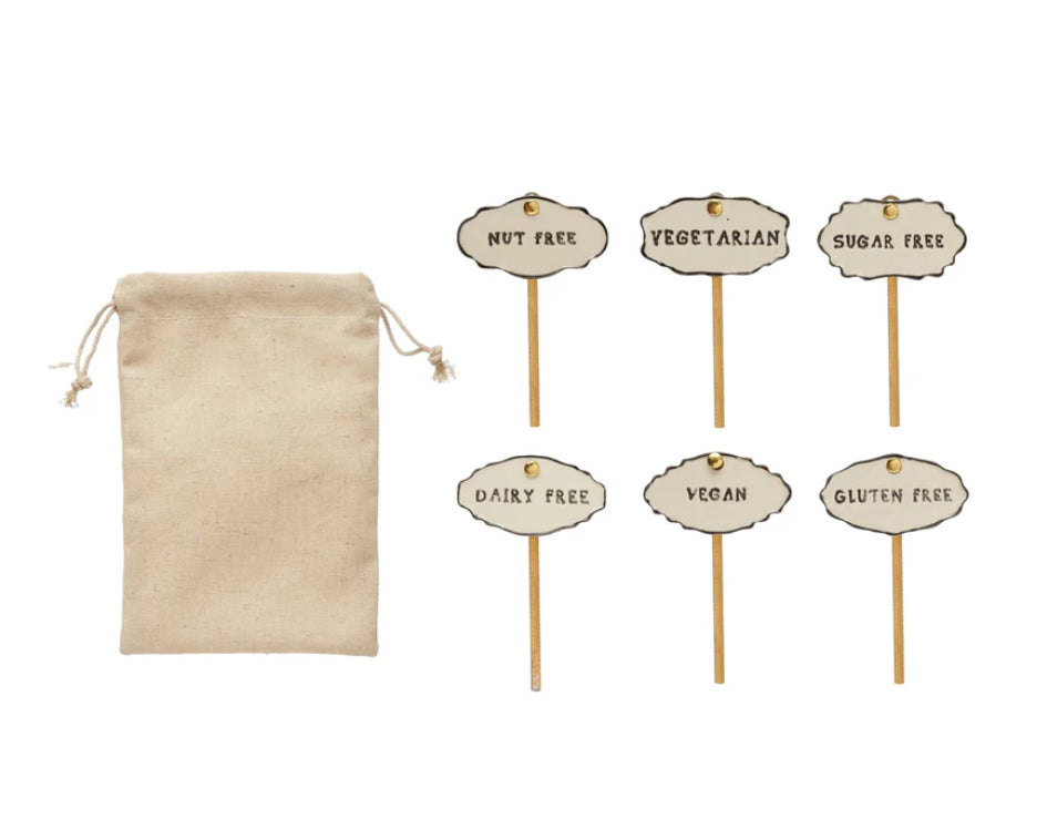 Stoneware and Stainless Steel Food Markers
