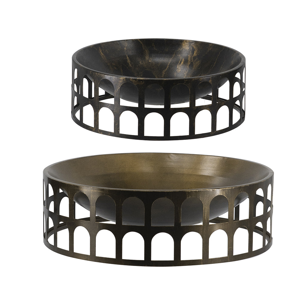 Roman Arch Iron Trays - Set of 2