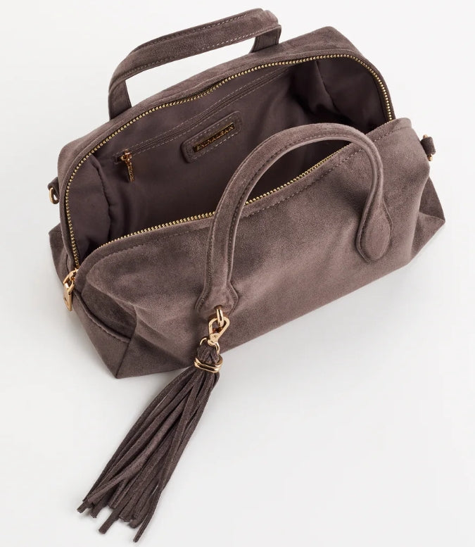 Kylie Mini Bowler Bag - Grey