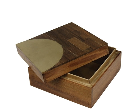 Box, Teak & Brass