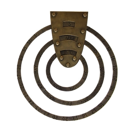 Perpetual Circular Calendar - Brass