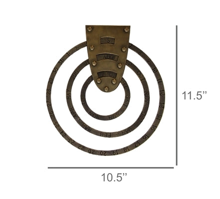 Perpetual Circular Calendar - Brass