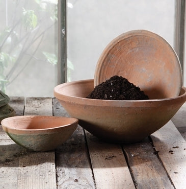 Rustic Terra Cotta Bowl - Large - Antique Red (product will vary)