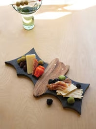 Marble Acacia Wood Bat Cheese Board
