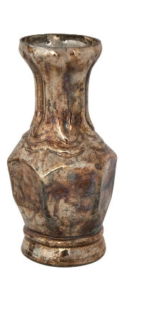 Mercury Glass Vase, Oxidized Silver Finish, 2 Styles