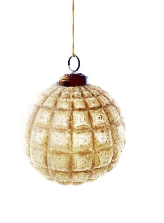 3.5" Round Glass Ball Ornament (SET OF 2)