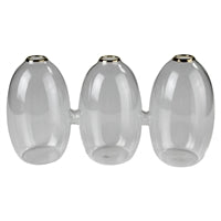 Vase Trio with Gold Rim, Glass