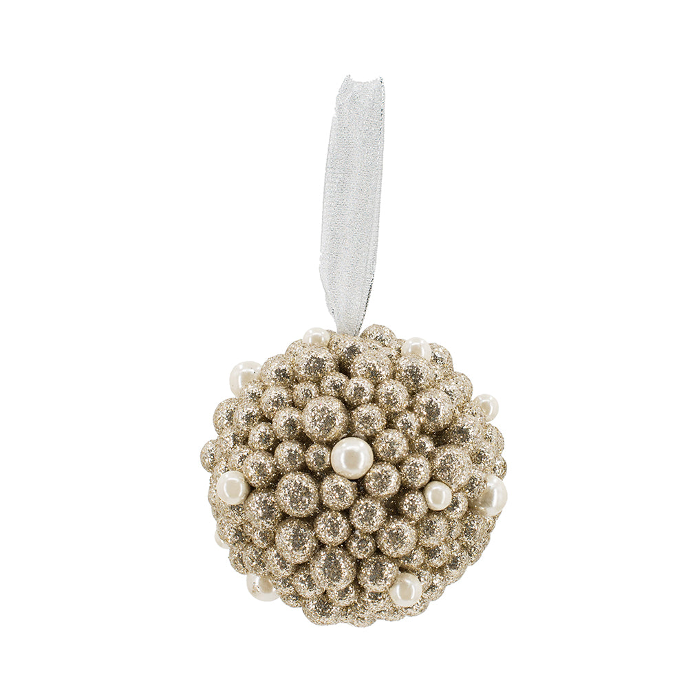 4.5" Glittered Ball Ornament