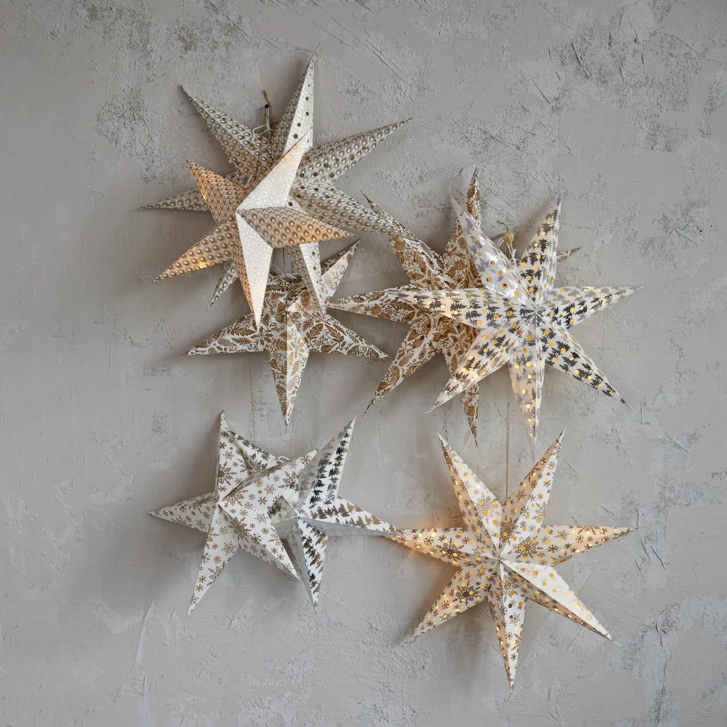 18"H Paper Star Ornament