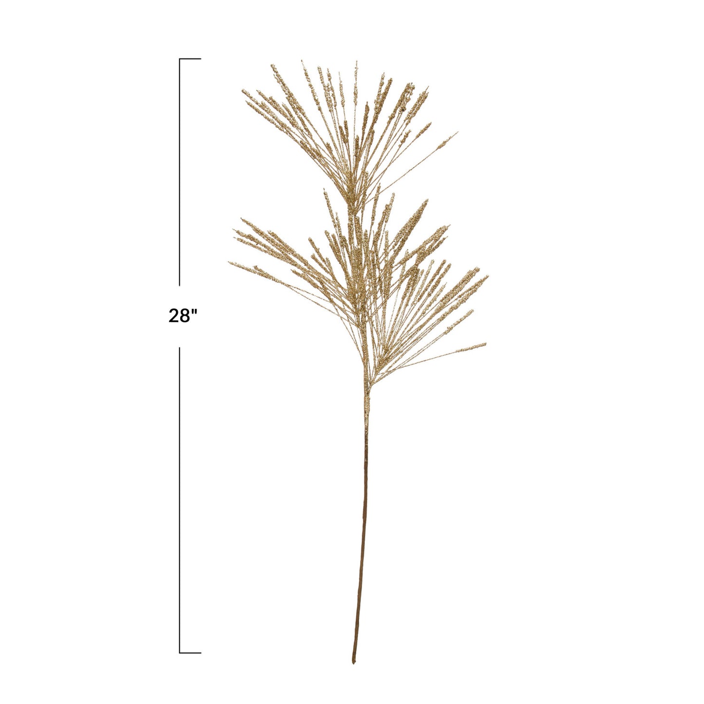 28"H Plastic Long Glitter Needle Pine