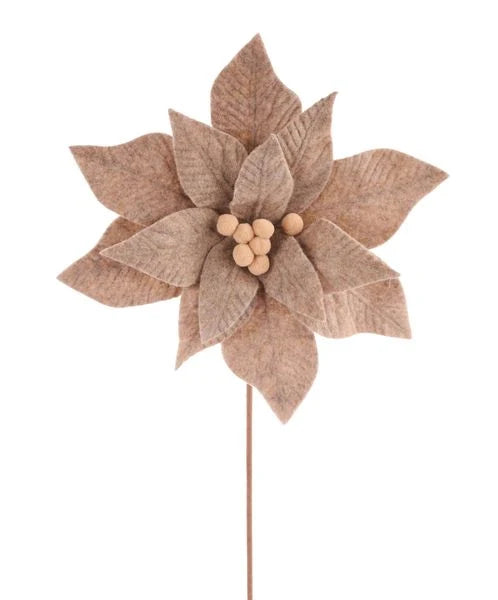 Fabric Poinset Stem