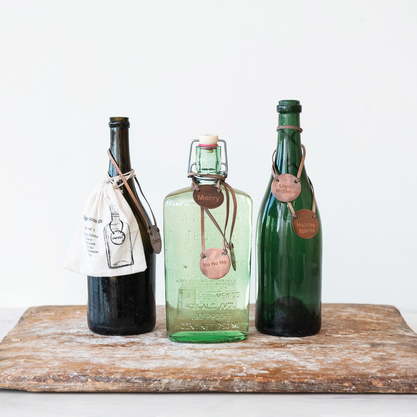 Set of 6 Metal Bottle Tags