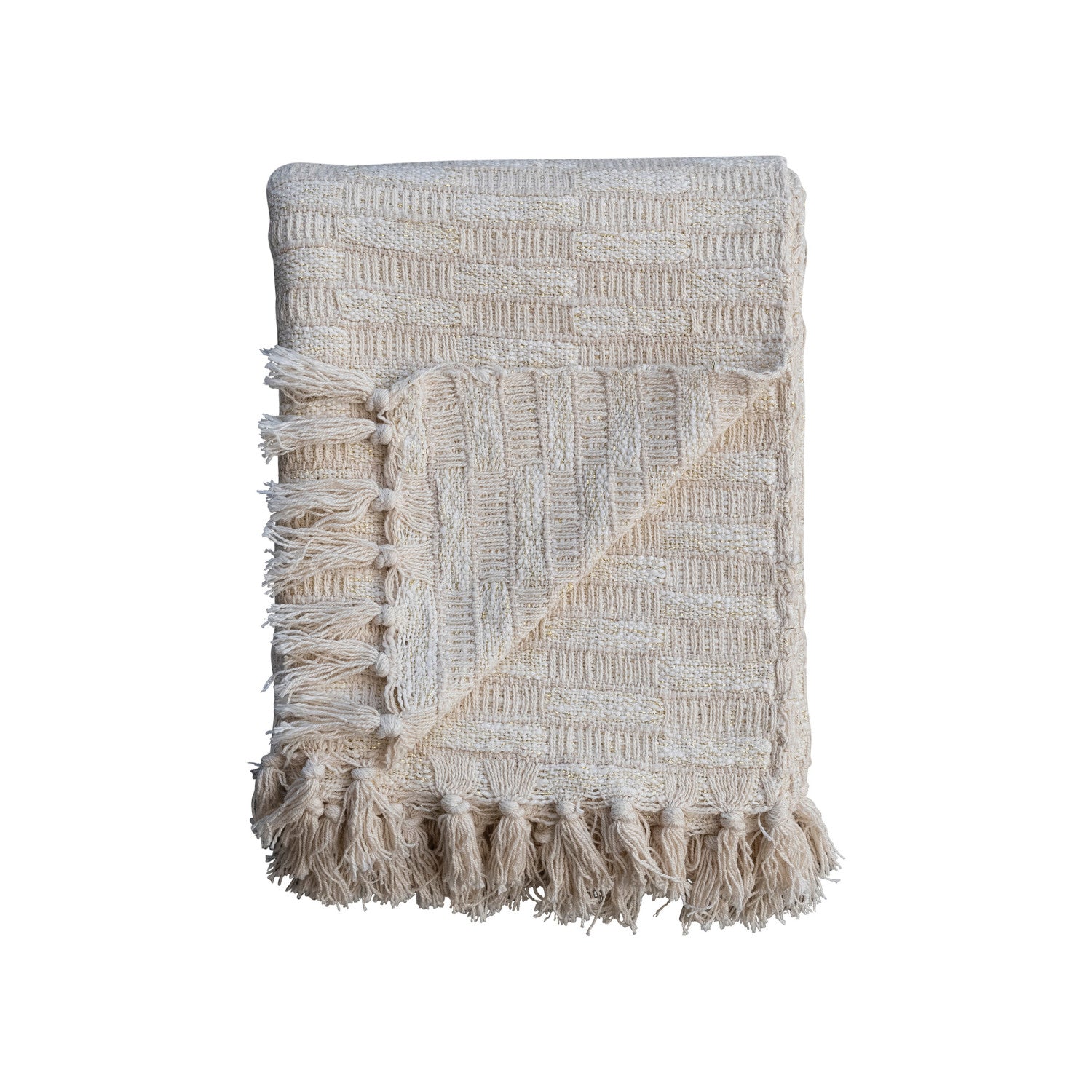 60"Lx50"W Cotton Blend Throw