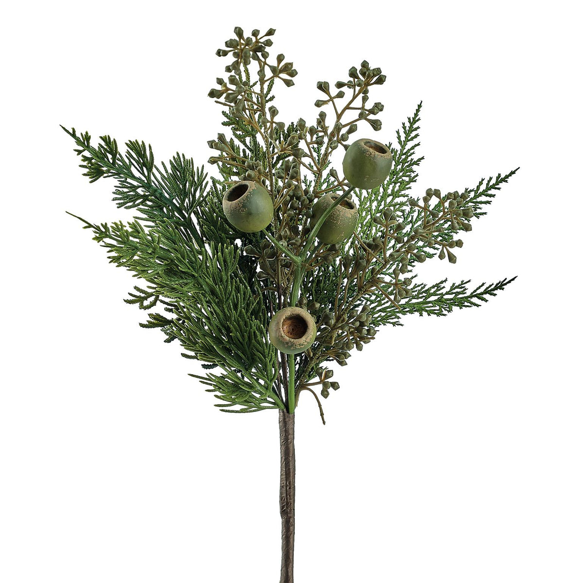 15" Eucalyptus Seed Pod & Pine Pick