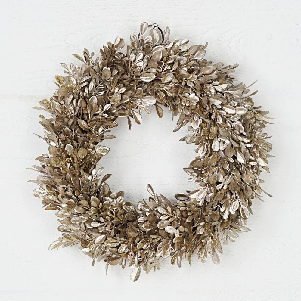 31791-12in(6.5) Wreath-Champaign Boxwood