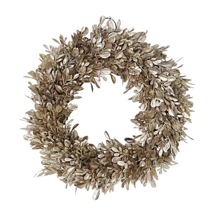 31791-12in(6.5) Wreath-Champaign Boxwood