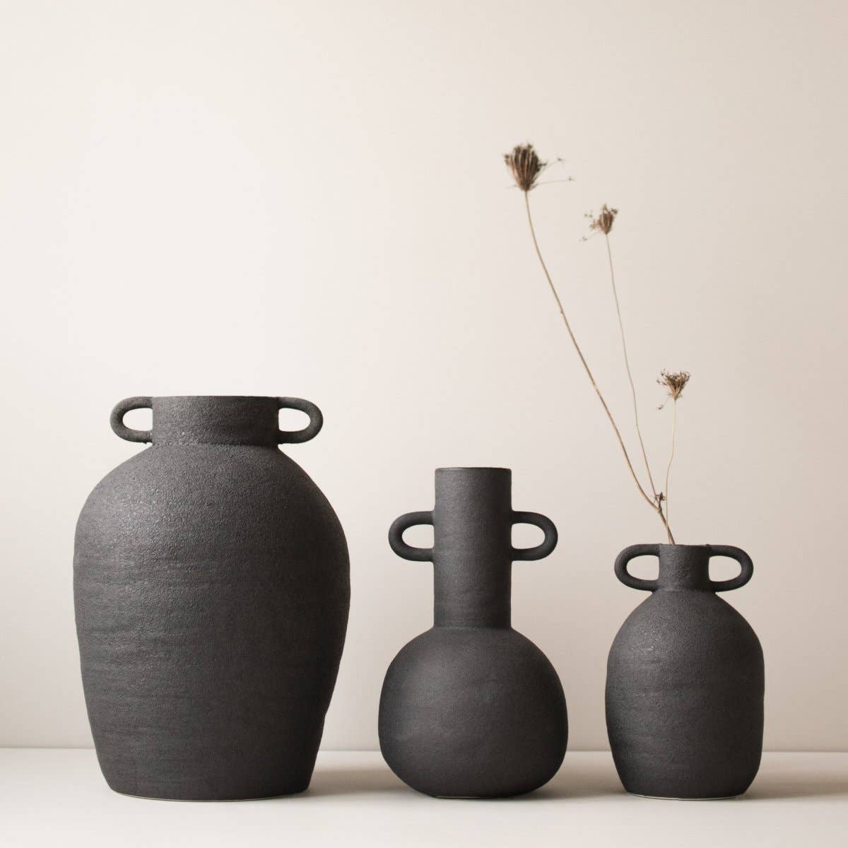 Lg. LONG Black Vase