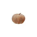 Metal & Paper Mache Pumpkin, Distressed Finish, Orange Color
