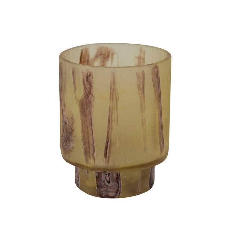 Art Glass Footed Tealight/Votive Holder (Each One Will Vary)