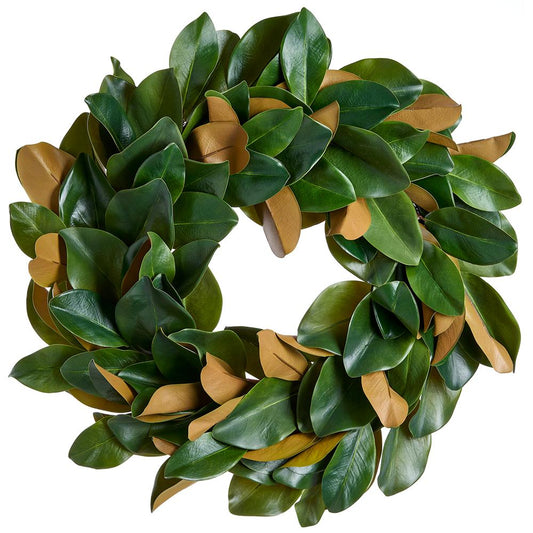 27" Magnolia Leaf Wreath  Green
