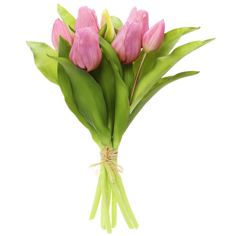 11.75" Real Touch Violet Tulip Bouquet