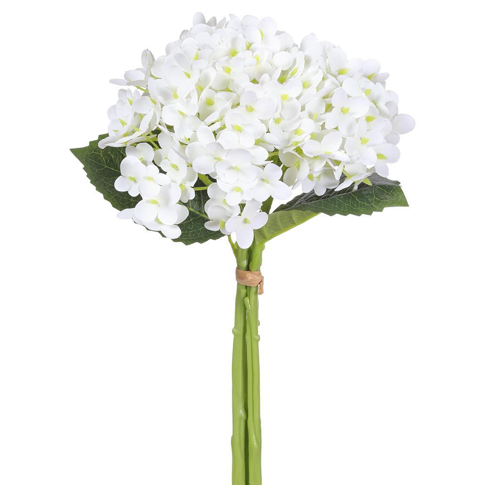13" White Hydrangea Bundle