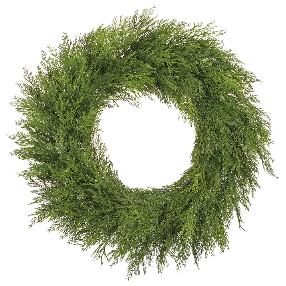 35" Ultra Deluxe Mixed Cedar Wreath Green