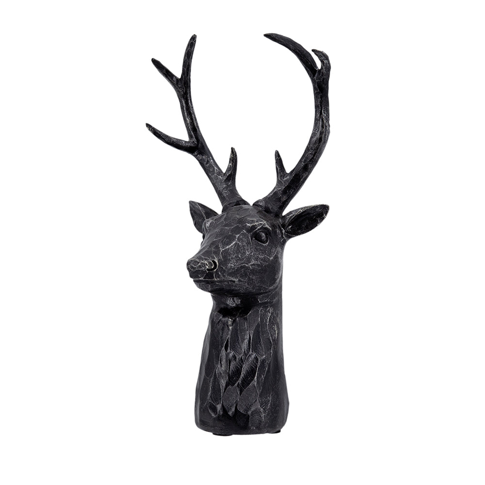 Darby 8-Point Deer Head, Black