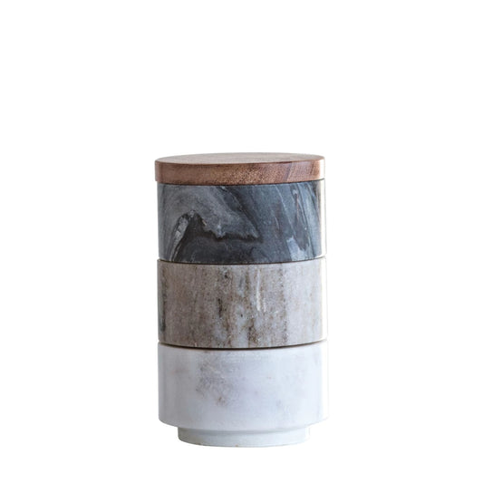 Ketch 3-Tiered Stacking Jars w/ Lid