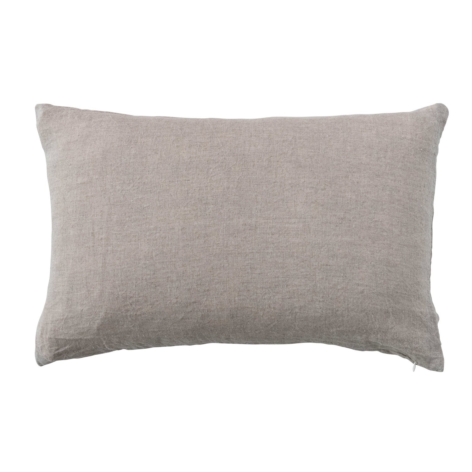 24"L x 16"H Stonewashed Linen Lumbar Pillow, Natural