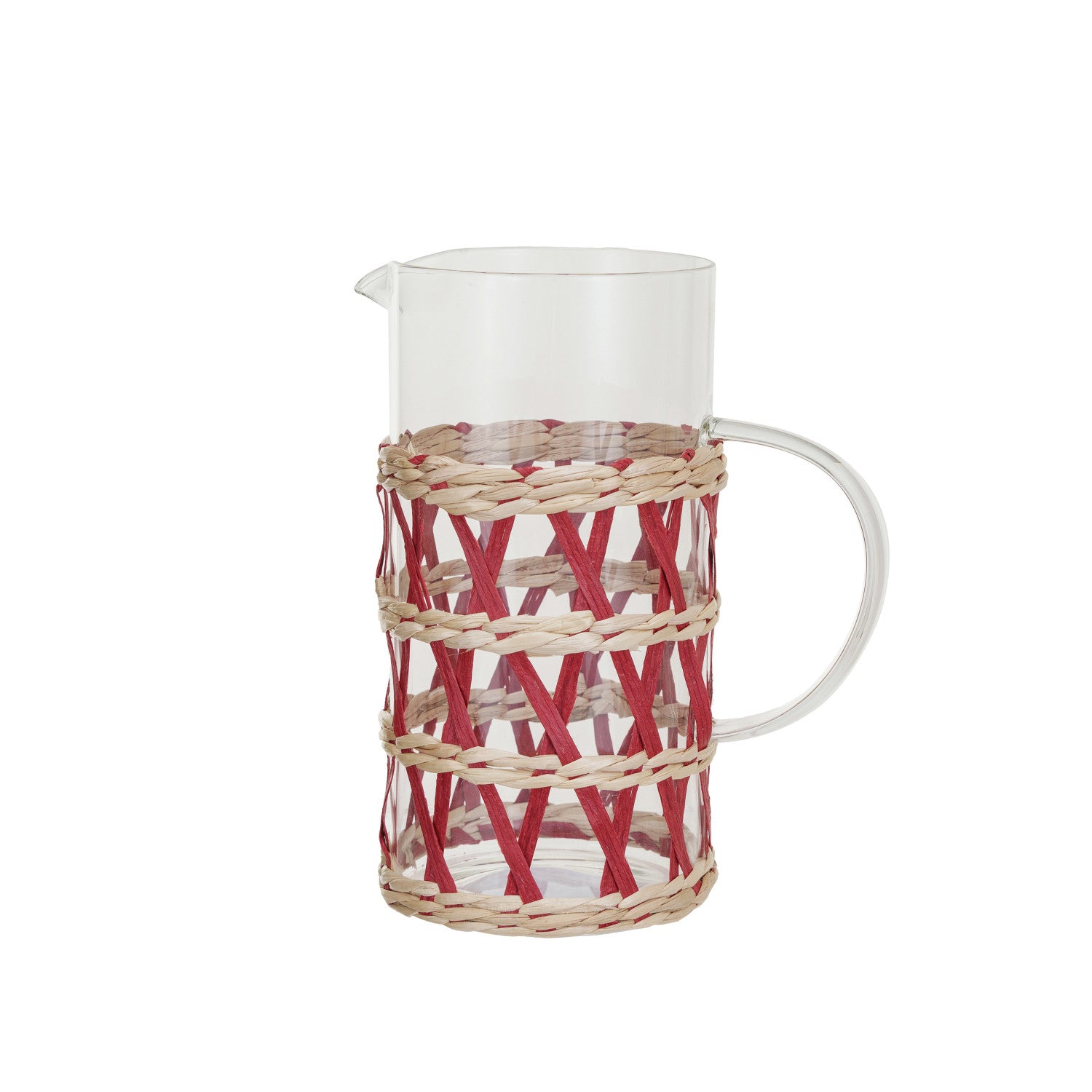 1-1/4 Quart Glass Pitcher w/ Woven Sleeve