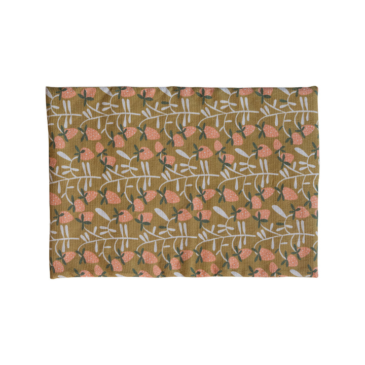 Cotton Printed Dish Drying Mat w/ Quilted Terry Cloth Insert ©