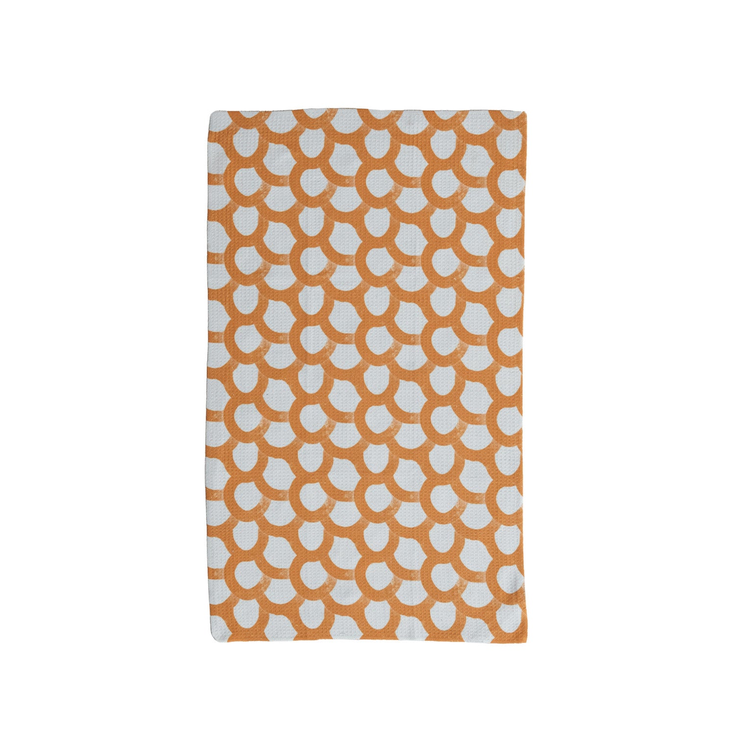 Printed Recycled Microfibre Tea Towel w/ Organic Circles Pattern