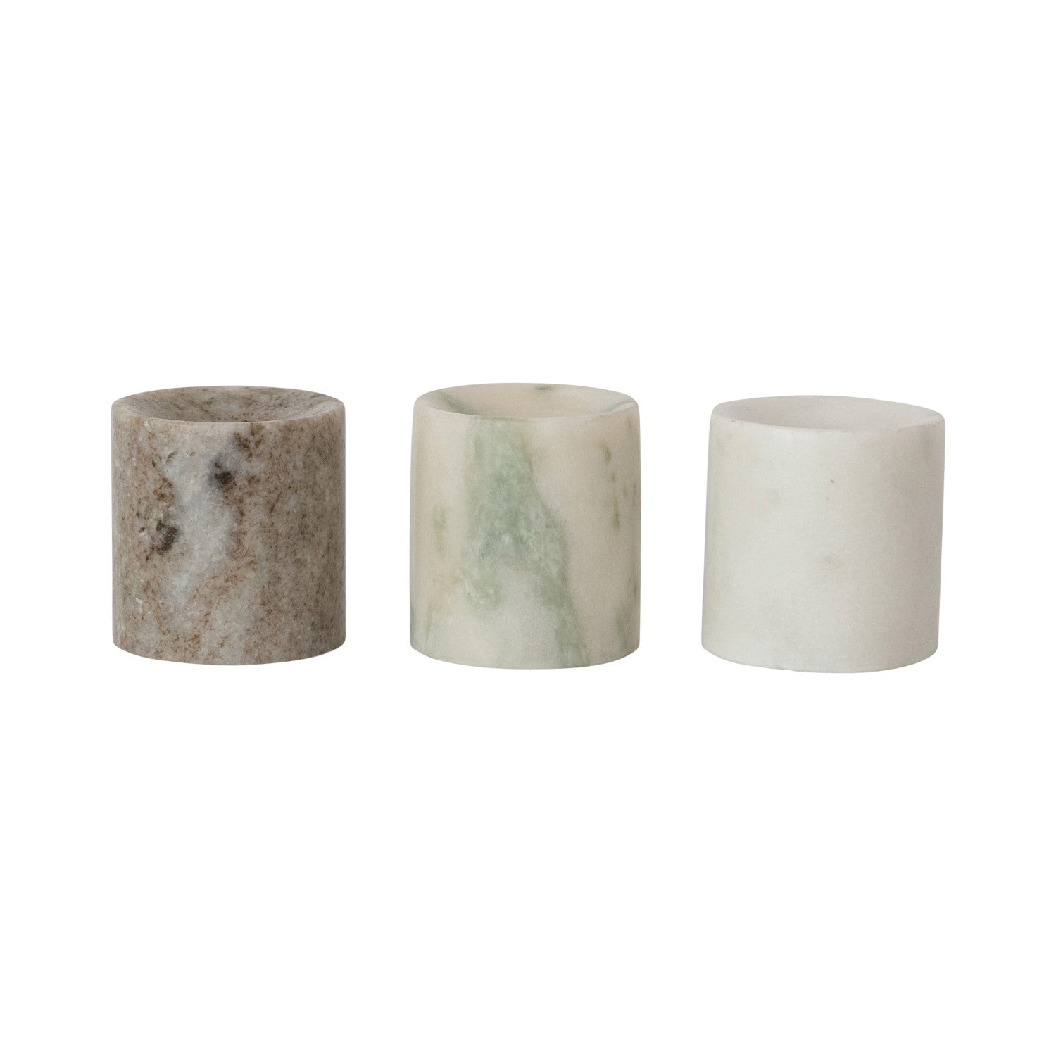 Marble Taper Holder, 3 Colors (Holds 1/2" Taper, each one may vary)