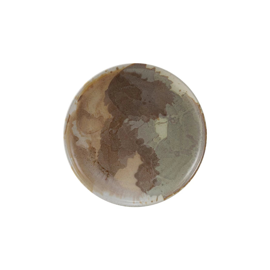 10” Stoneware Plate, Reactive Glaze (Each One Will Vary)