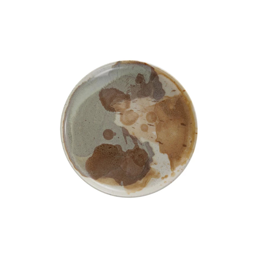 Stoneware Plate, Reactive Glaze (Each One Will Vary)