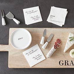 Face To Face Cocktail Napkin - Graze