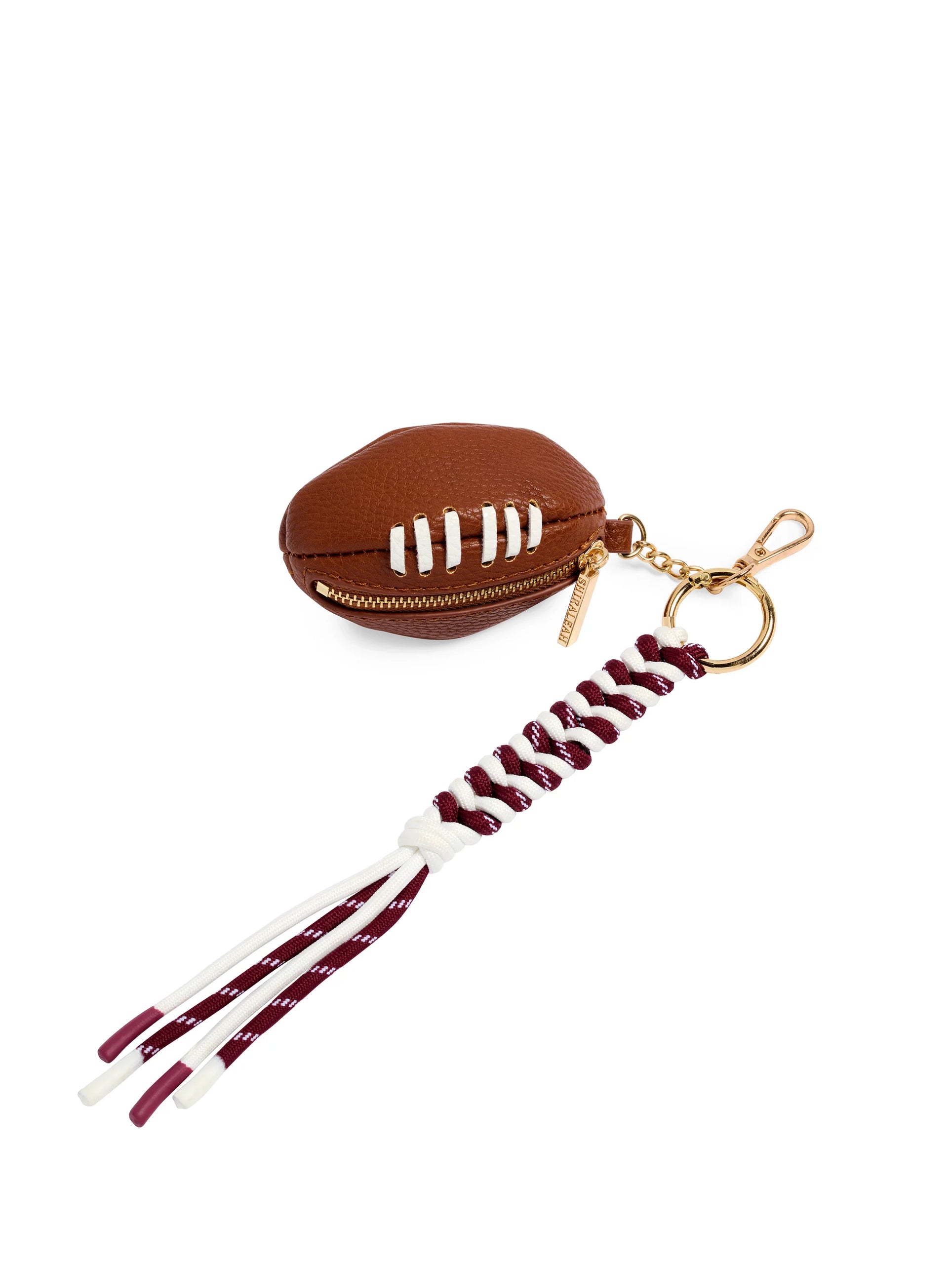 Maroon Football Bag Charm