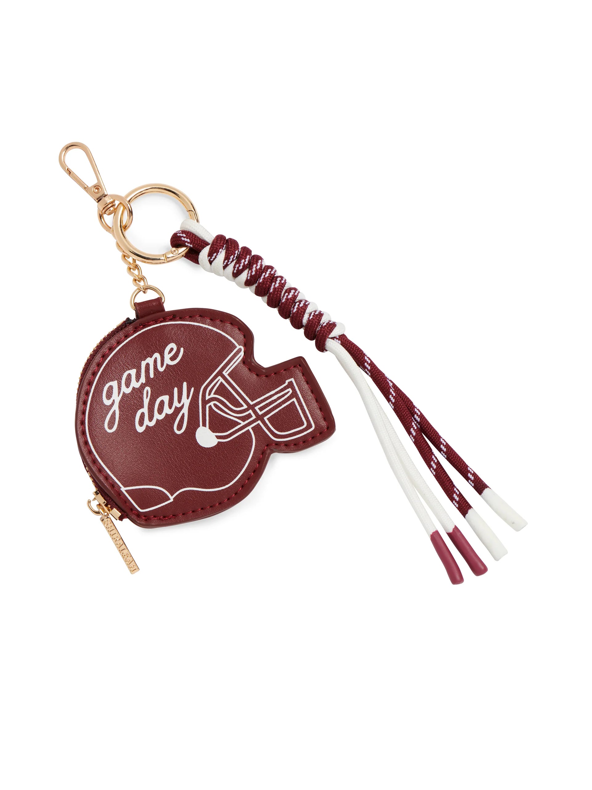 Maroon Helmet Bag Charm