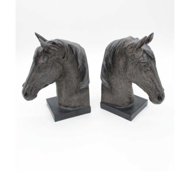 Horse's Head Bookends