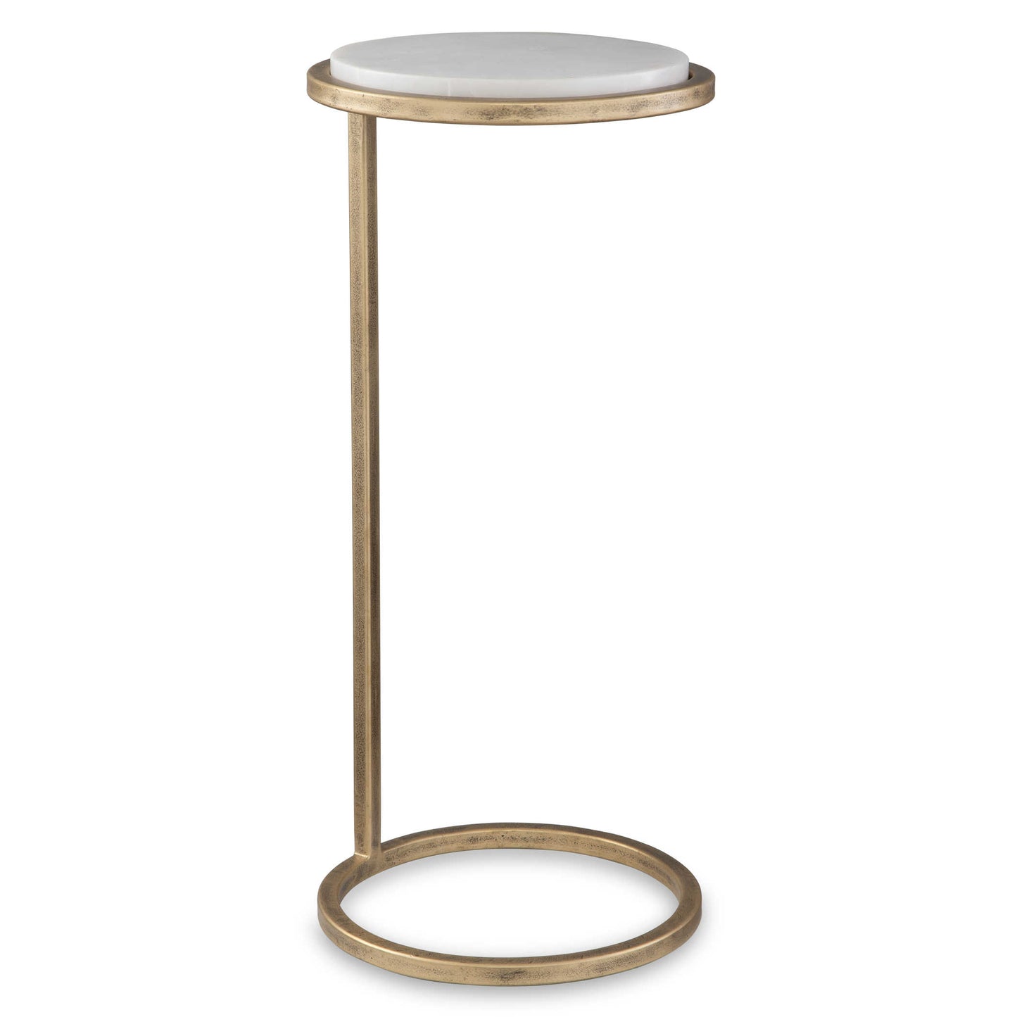 Marble and Gold Accent Beverage Table