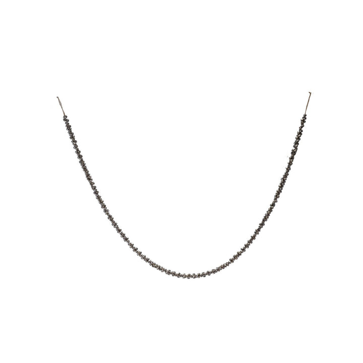 72"L x 1"H Metal Jingle Bell Garland on Jute Cord, Silver Finish