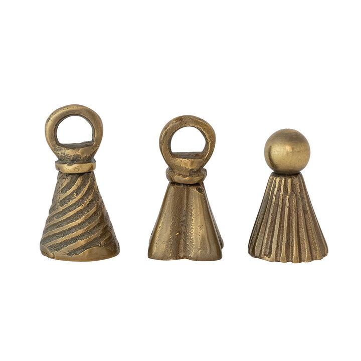 Cast Aluminum Bell Shaped Candle Snuffer, Antique Gold Finish, 3 Styles