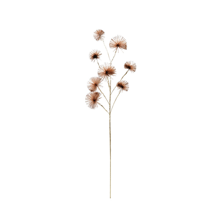 Plastic Tinsel Ball Stem, Blush Color